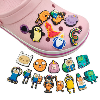 ชุดจี้การ์ตูน Adventure Time with Finn and Jake Crocs Jibbitz ของขวัญ สําหรับเด็ก