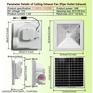 พัดลมดูดอากาศเพดาน ท่อไอเสีย PVC 20W 8 10 12 14 นิ้ว สําหรับห้องครัว ห้องน้ํา ห้องทานอาหาร ห้องพระอาทิตย์ตก กระจก เรือนกระจก ใต้ดิน โรงรถ