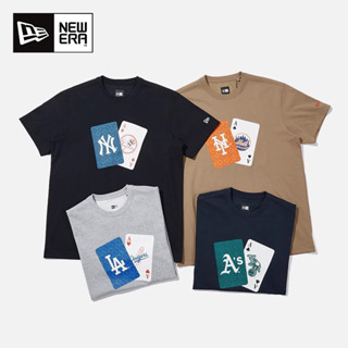 Newera เสื้อยืดแขนสั้นลําลอง พิมพ์ลาย NY Card AS ระบายอากาศ สําหรับผู้ชาย และผู้หญิง 13702545