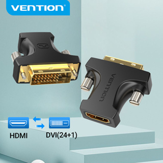 Vention อะแดปเตอร์สองทิศทาง Dvi To Hdmi  Dvi - D 24 + 1 Male To Hdmi Female ตัวเชื่อมต่อสายเคเบิ้ล สําหรับ Hdtv โปรเจคเตอร์ PC AIL/AIK