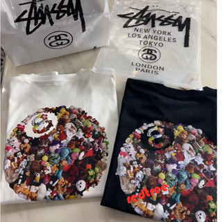 เสื้อยืดแขนสั้น ขนาดใหญ่ ลาย Stussy แฟชั่นคู่รัก สําหรับผู้ชาย และผู้หญิง