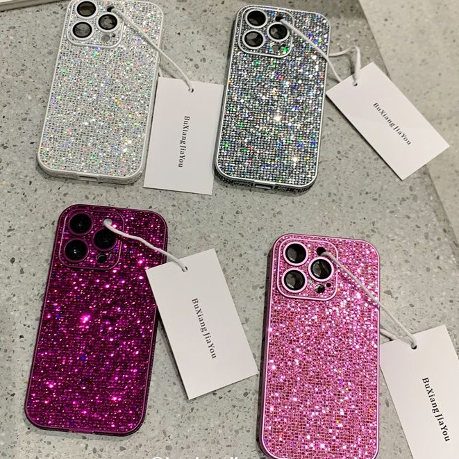 เคสเปลือกเดี่ยวประกายชิมเมอร์ที่สวยงามเข้ากันได้สําหรับ Iphone 17 16 15promax 15 Pro14promax 13 pro max 12 pro max 11 ฝาครอบโทรศัพท์ที่สวยงาม