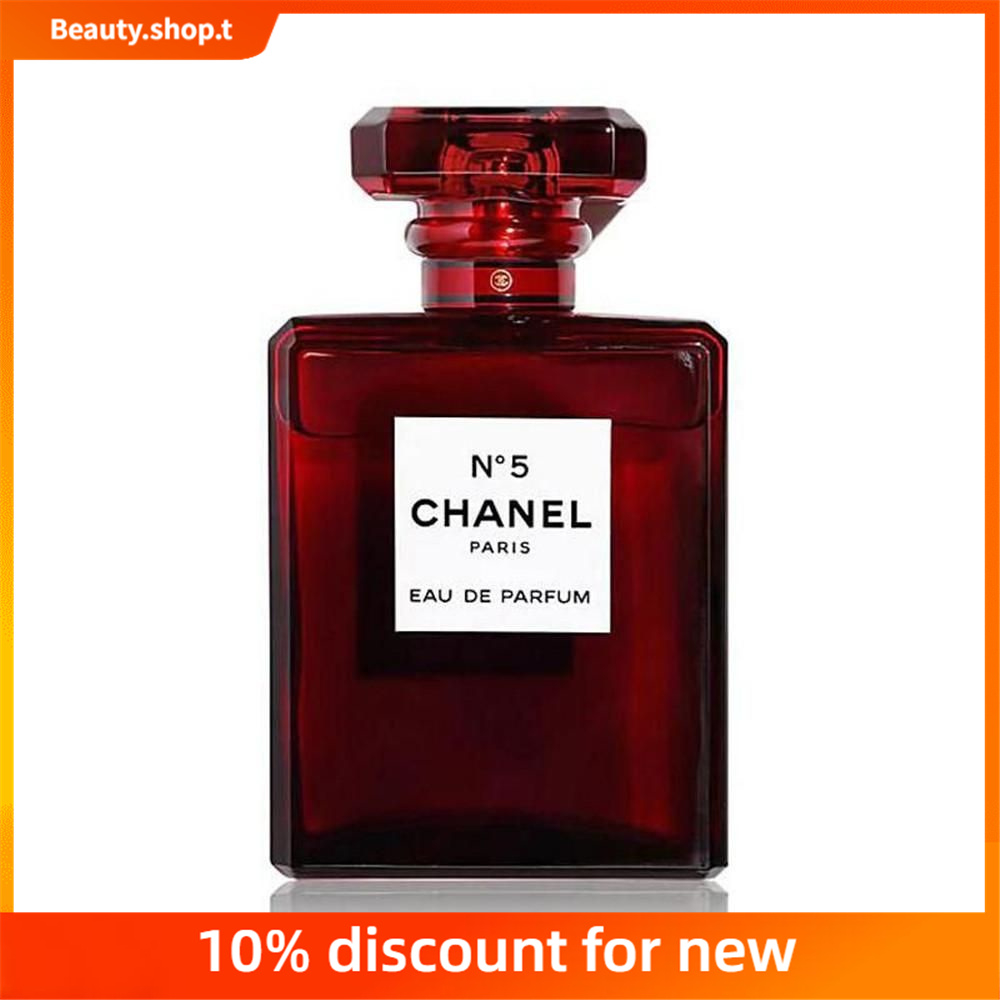 น้ําหอม Chanel N5 น้ําหอมที่แข็งแกร่ง กลิ่นหอม คริสต์มาส ที่ระลึก ขวดสีแดง จํานวนจํากัด Chanel Red N5 น้ําหอมสําหรับผู้หญิง 100 มล. 5 เลดี้ 100 มล.