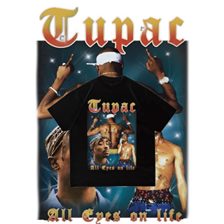 เสื้อยืดพิมพ์ลาย Tupac ป้าย Hiptrack