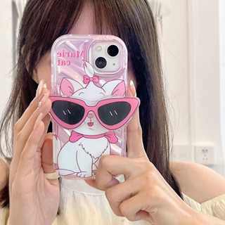 เคสโทรศัพท์มือถือ กันลื่น ลายการ์ตูนคิตตี้น่ารัก พร้อมที่ตั้งวาง สําหรับ iPhone 14Pro max 14ProiPhone 14 iPhone13 Pro iPhone 13Pro max iPhone12 Pro 11 Airpods 1 2 Pro 3