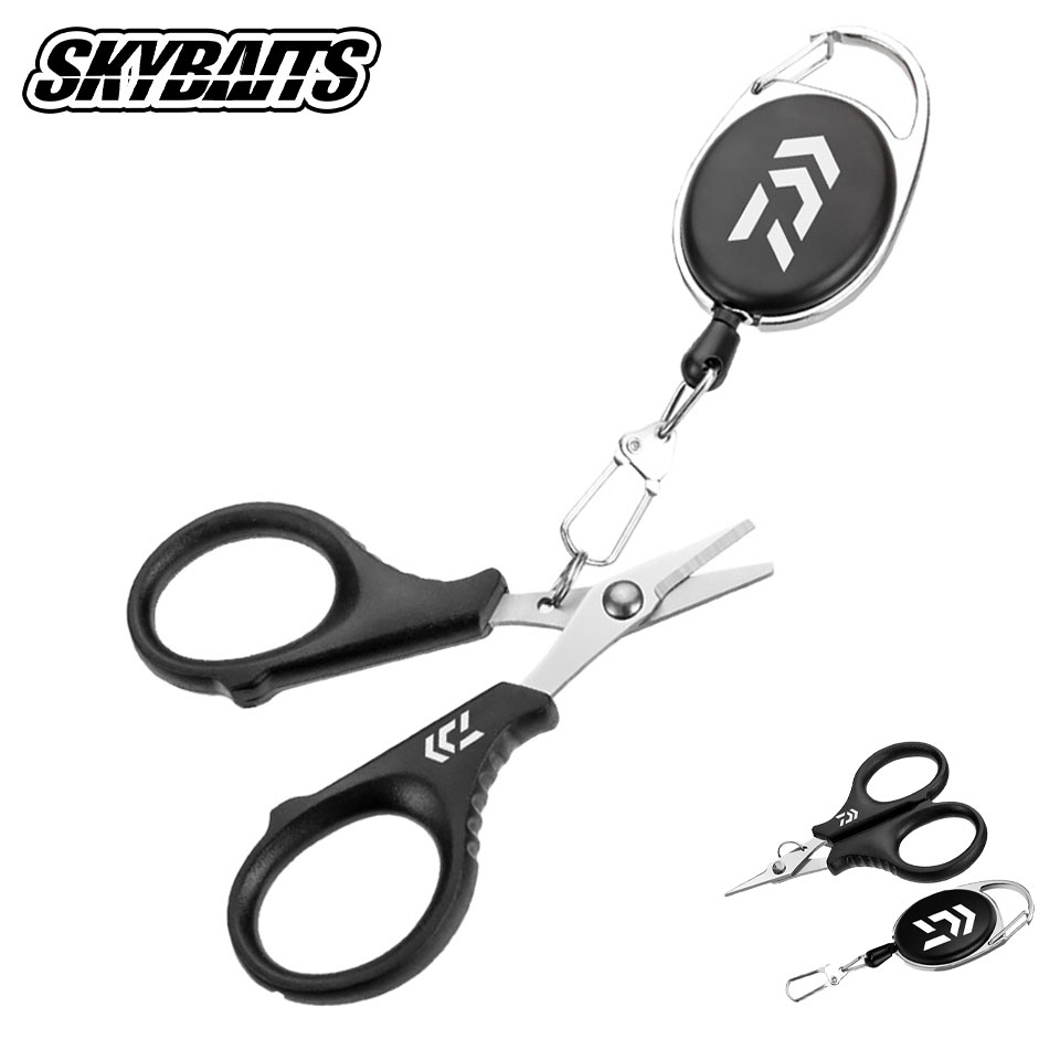 SKYBAITSFishing Scissor กรรไกรสแตนเลสแบบพกพา เครื่องตัดสาย PE