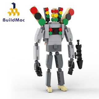 Buildmoc Skibidi บล็อคตัวต่อ รูปกล้อง VS Titan MECHA TRAFFIC LIGHT MAN ของเล่นเสริมการเรียนรู้เด็ก 224 ชิ้น