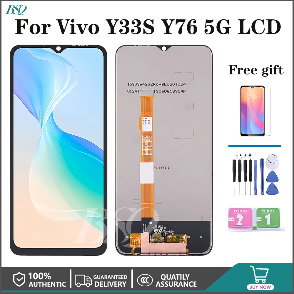 สําหรับ Vivo Y33s / Y74s / Y76s / Y33t / Y76 5G จอแสดงผล LCD หน้าจอสัมผัสแผง Digitizer Assembly
