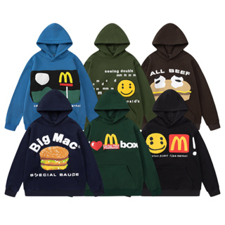 เสื้อกันหนาวแขนยาว มีฮู้ด ผ้าฟลีซ พิมพ์ลายกระบองเพชร McDonalds McDonalds สไตล์ใหม่