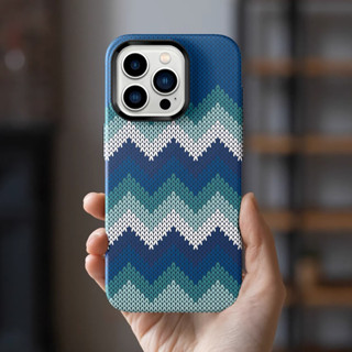 【Textile grain/Metal lens frame/Carbon fiber hard case/Blue】เคส compatible for iPhone 13 14 15 pro max case