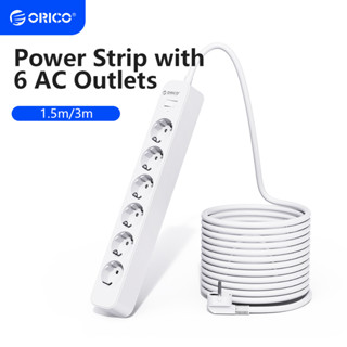 Orico ปลั๊กพ่วง US พร้อมช่องเสียบ 10AC 2 พอร์ต USB สําหรับบ้าน สํานักงาน