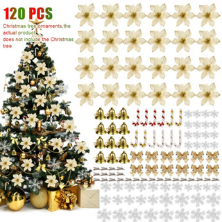 ลูกบอลแขวนตกแต่งต้นคริสต์มาส 120 ชิ้น/ชุด