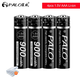 Palo แบตเตอรี่ลิเธียม 1.5V AAA 900mWh 3A Li-ion แบบชาร์จไฟได้