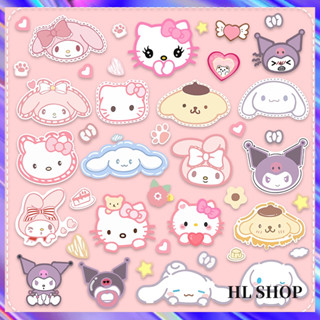 Hl สติกเกอร์การ์ตูน Sanrio น่ารัก สติกเกอร์ตกแต่ง Kuromi สติกเกอร์ตกแต่งอะนิเมะ สติกเกอร์เมโลดี้ ตกแต่งรถจักรยานยนต์ เคสโทรศัพท์ กันน้ํา สติกเกอร์ตกแต่งรูปภาพ