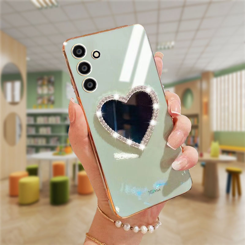 Samsung A16 A55 A35 A15 A25 A05S A54 A14 5G เคสโทรศัพท์มือถือ รูปหัวใจ หรูหรา สําหรับ