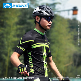 Inbike เสื้อกีฬาแขนสั้น ระบายอากาศได้ดี แบบแห้งเร็ว เหมาะกับฤดูร้อน สําหรับผู้ชาย เหมาะกับการขี่จักรยานเสือภูเขา