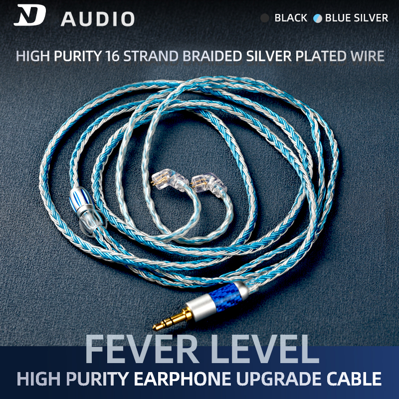 Nd D2 สายหูฟัง ชุบเงิน 3.5 เกรดไข้ 2.5 4.4 เส้น 2pin 0.75 0.78 0.75 Diy 16 เส้น