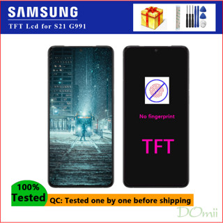 อะไหล่หน้าจอสัมผัสดิจิทัล LCD TFT LCD 100% แบบเปลี่ยน สําหรับ SAMSUNG Galaxy S21 SM-G991 G991F/D S21