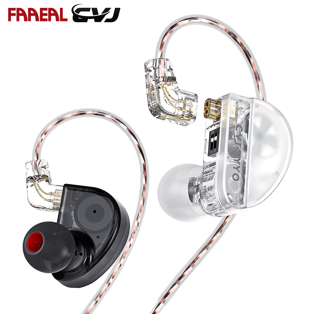 FAAEAL CVJ Konoka หูฟังชนิดใส่ในหู 3D HIFI Triple Hybrid 1DD + 1BA + 1Vibration Driver หูฟังสาย DJ M