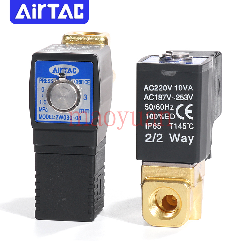 Airtac Fluid Valve 2W030-06-08 2W050-10 2W150-15 2W200-20 2WX050 2WH030-06 ควบคุมวาล์ว Solenoid วาล์