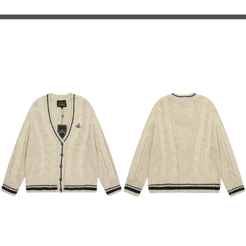 พร้อมส่ง *vivienne* Westwood* เสื้อกันหนาว เสื้อคาร์ดิแกน ทรงหลวม สําหรับผู้ชาย และผู้หญิง