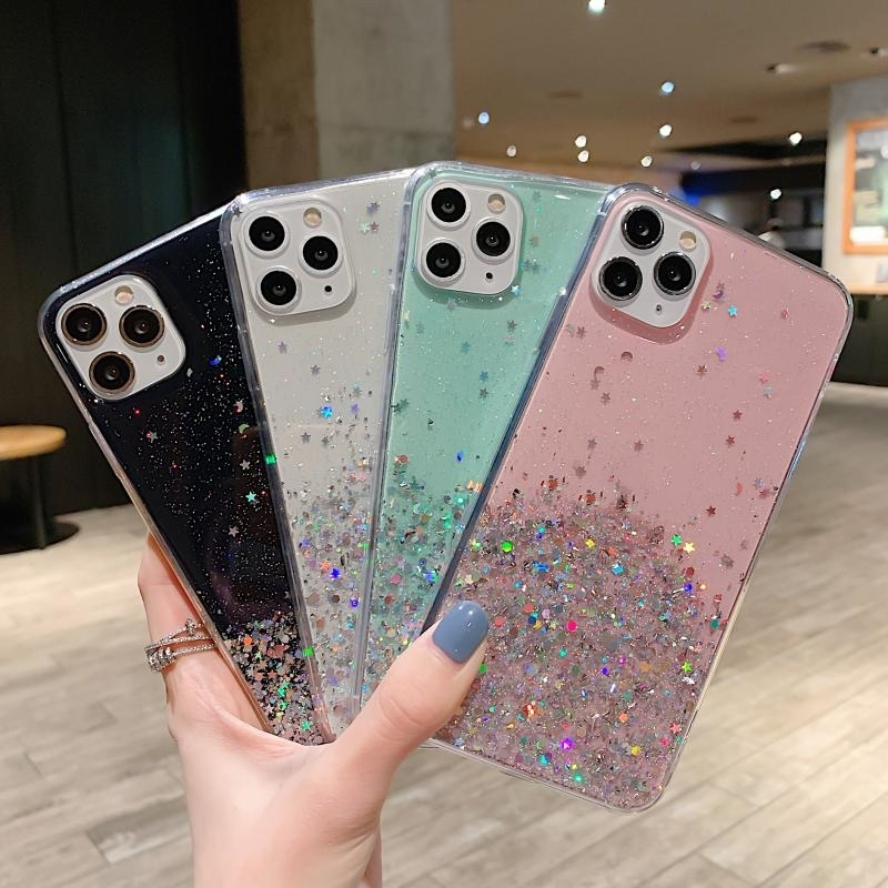 เคส VIVO V30 V29 V29e V27 V25 V23 V23e V21 V20 V19 S1 Pro 4G 5G 2020 2021 2022 2023 Transparent Glitter Crystal Soft Case