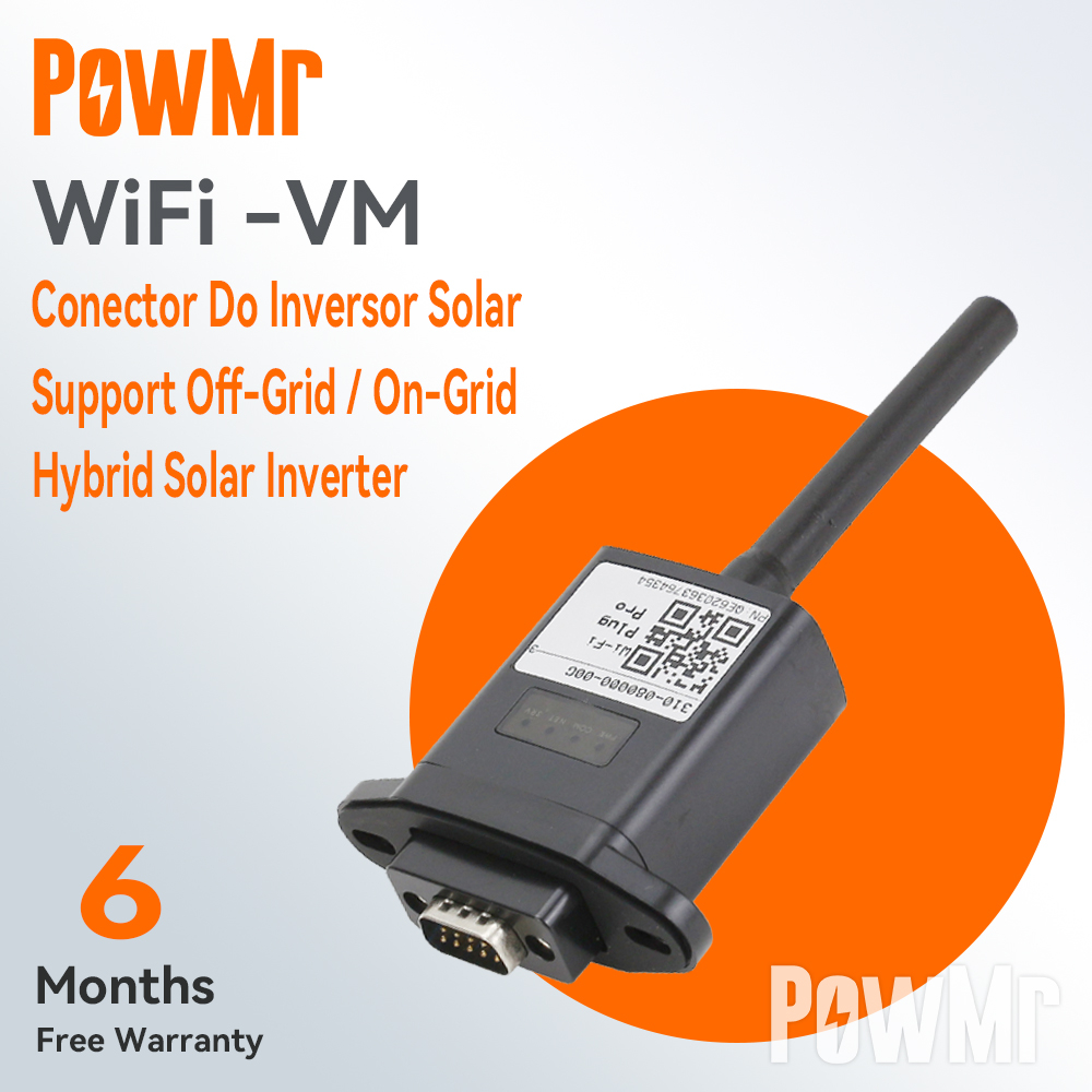 PowMr WIFI-VM โมดูล WIFI ไร้สายอุปกรณ์ RS232 การตรวจสอบระยะไกลสําหรับ Off Grid Hybrid พลังงานแสงอาทิตย์อินเวอร์เตอร์พอร์ต WIFI