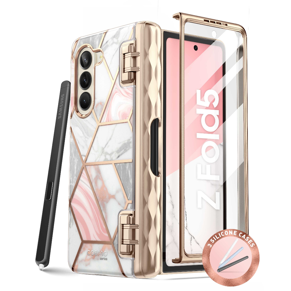 I-blason Cosmo เคสป้องกันหน้าจอ แบบพับได้ เต็มตัว พร้อมที่ใส่ปากกาในตัว สําหรับ Samsung Galaxy Z Fol