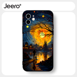 Jeero เคสไอโฟน เคสซิลิโคนนุ่มกันกระแทกน่ารักตลก เคสโทรศัพท์ สีดำ Compatible for iPhone 15 14 13 12 11 Pro Max SE 2020 X XR XS 8 7 6 6S Plus พลัส HFF3504