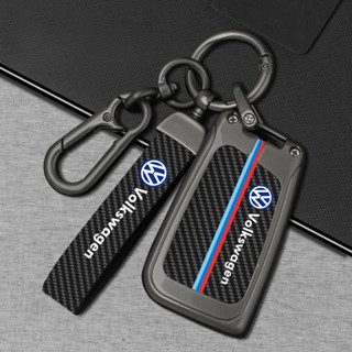 [พร้อมส่ง] เคสกุญแจรถยนต์ คาร์บอนไฟเบอร์ สําหรับ VW Polo Golf Scirocco Beetle Passat CC