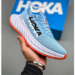 Original Hoka One One Carbon X3 รองเท้าผ้าใบลําลอง พื้นหนา ระบายอากาศ น้ําหนักเบา เหมาะกับการวิ่ง ไซซ์ 36-45