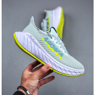 Original Hoka One One Carbon X3 รองเท้าผ้าใบลําลอง พื้นหนา ระบายอากาศ น้ําหนักเบา เหมาะกับการวิ่ง ไซซ์ 36-45