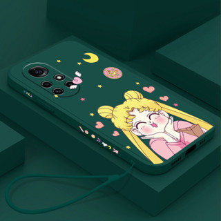 เคสโทรศัพท์มือถือ ลายการ์ตูนเซเลอร์มูน พร้อมสายคล้อง สําหรับ Huawei P20 Huawei P20lite Huawei P20pro Huawei P30lite Huawei P30 Huawei P30pro