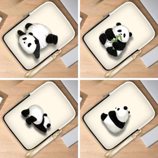 ⭐️Panda⭐️PU Waterproof Computer bag Cartoon laptop bag 13inch 12 13 14 15 inches iPad Bag For iPad10.2 Pro11 10.5