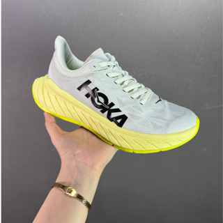 ใหม่ HOKA ONE ONE Carbon X2 รองเท้าผ้าใบลําลอง พื้นหนา น้ําหนักเบา ระบายอากาศ เหมาะกับการวิ่ง ไซซ์ 36-45 2023