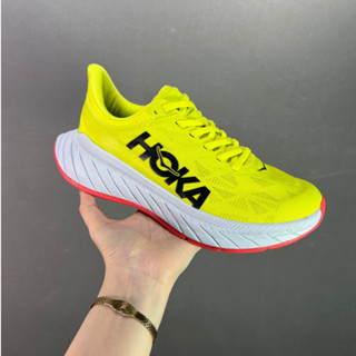 ใหม่ HOKA ONE ONE Carbon X2 รองเท้าผ้าใบลําลอง พื้นหนา น้ําหนักเบา ระบายอากาศ เหมาะกับการวิ่ง ไซซ์ 36-45 2023