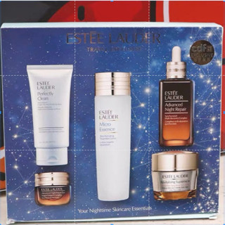 Estee Lauder Skin Care Set 5PCS Original Liquid +Small Brown Bottle + Multi-effect Cream + Cleansing + Eye Cream