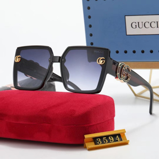 Gucci Deluxe แว่นตากันแดด ทรงสี่เหลี่ยม ขนาดใหญ่ ยอดนิยม สไตล์เรโทร สําหรับผู้หญิง