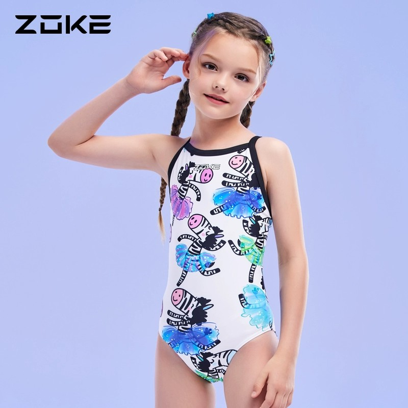 Zoke ชุดว่ายน้ําเด็ก แข่งรถ เด็กฝึก แข่งขัน ชุดว่ายน้ํากีฬา เด็ก ชุดชายหาด ชุดว่ายน้ํา สําหรับวัยรุ่น เด็กผู้หญิง