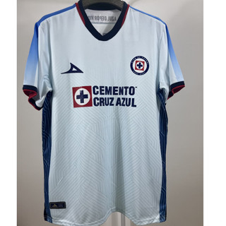 เสื้อกีฬาแขนสั้น ลายทีมชาติฟุตบอล Cruz Azul Away 23 24 ชุดเยือน สีฟ้าอ่อน สําหรับผู้ชาย