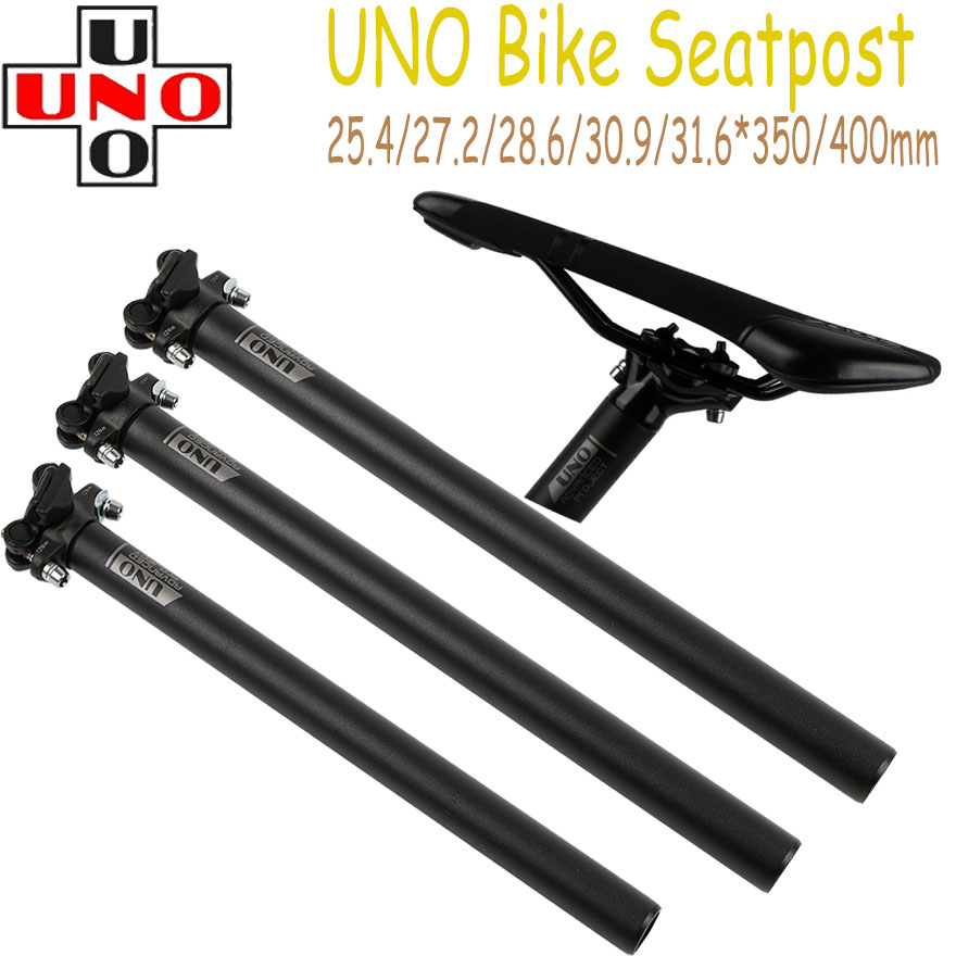 UNO Seatpost อลูมิเนียมเบามาก 6061-T6 วัสดุจักรยาน Seatpost 25.4/27.2/28.6/30.9/31.6x350/400 มม.จักรยานที่นั่งหลอด
