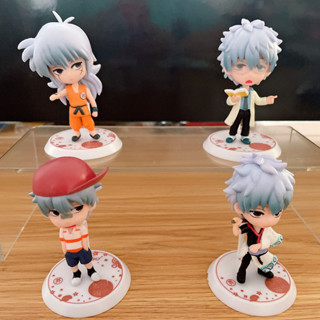 โมเดลฟิกเกอร์ Pvc การ์ตูนอนิเมะ GINTAMA Sakata Gintoki Shimura Shinpachi Kagura ขนาด 7.5 ซม. ของเล่นสะสม ของขวัญ สําหรับเด็ก 4 ชิ้น