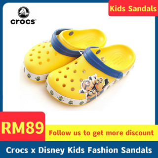 รองเท้าแตะ Crocs ลายการ์ตูนมินเนี่ยนน่ารัก แฟชั่นใหม่ สําหรับเด็กผู้ชาย และเด็กผู้หญิง