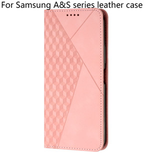 Samsung S23 S23fe A25-5G เคสหนัง ฝาพับ พร้อมช่องใส่บัตร และสายคล้อง ประดับเพชร ตั้งได้ สําหรับ