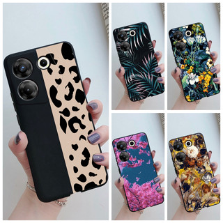 เคสโทรศัพท์มือถือ ซิลิโคนนิ่ม พิมพ์ลาย สีดํา สีสันสดใส สําหรับ Tecno Camon 20 Pro 5G