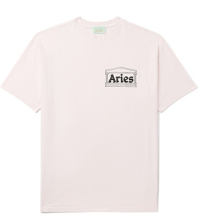 เสื้อยืดแขนสั้น คอกลม ทรงหลวม พิมพ์ลายโลโก้ Aries แบบเรียบง่าย สําหรับผู้ชาย และผู้หญิง