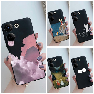 Tecno Camon 20 / Camon 20 Pro เคสกันกระแทก ซิลิโคนนิ่ม เคสแฟชั่น ลายการ์ตูนทาสี