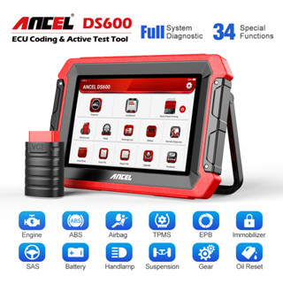 【2023 เวอร์ชั่นล่าสุด】ancel DS600 เครื่องสแกนเนอร์ ECU Coding DPF TPMS IMMO AF ปรับ OBD2 สองทิศทาง เครื่องมือวิเคราะห์การควบคุมยานยนต์