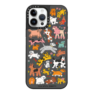 CASE.TIFY Creative Puppy High-end mirror Phone case for iphone 14 14pro 14promax 13 13pro 13promax High quality drop and shockproof hard case 12 12pro 12promax 11 Cute Graffiti elegant graffiti sticker pattern New Design ins style popular Black