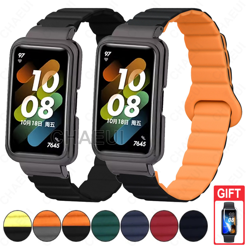 สายรัดซิลิโคนอุปกรณ์เสริมเปลี่ยนแม่มดกรณีสร้อยข้อมือสําหรับ Huawei Band 11 Pro 10 9 8 7 6 / Honor Band 9 7 6